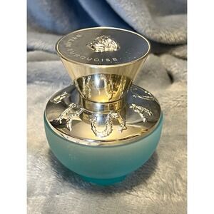 Versace Dylan Turquoise Eau de Toilette 1.7 oz Full Spray Blue Glass Bottle New